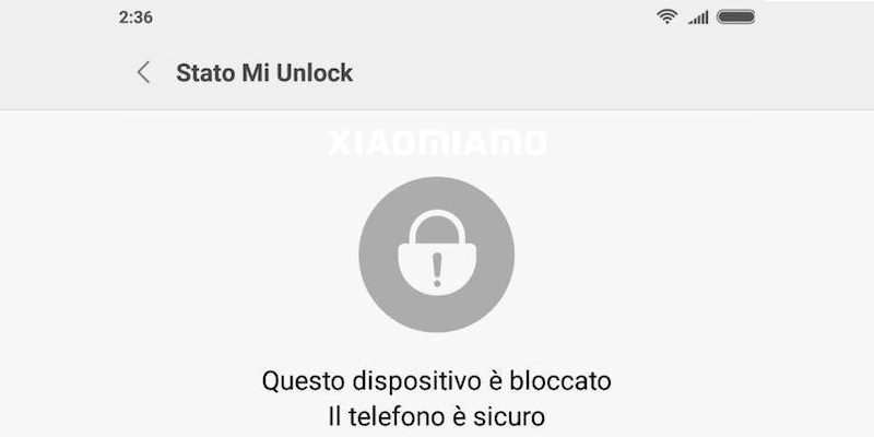 Stato bootloader xiaomi