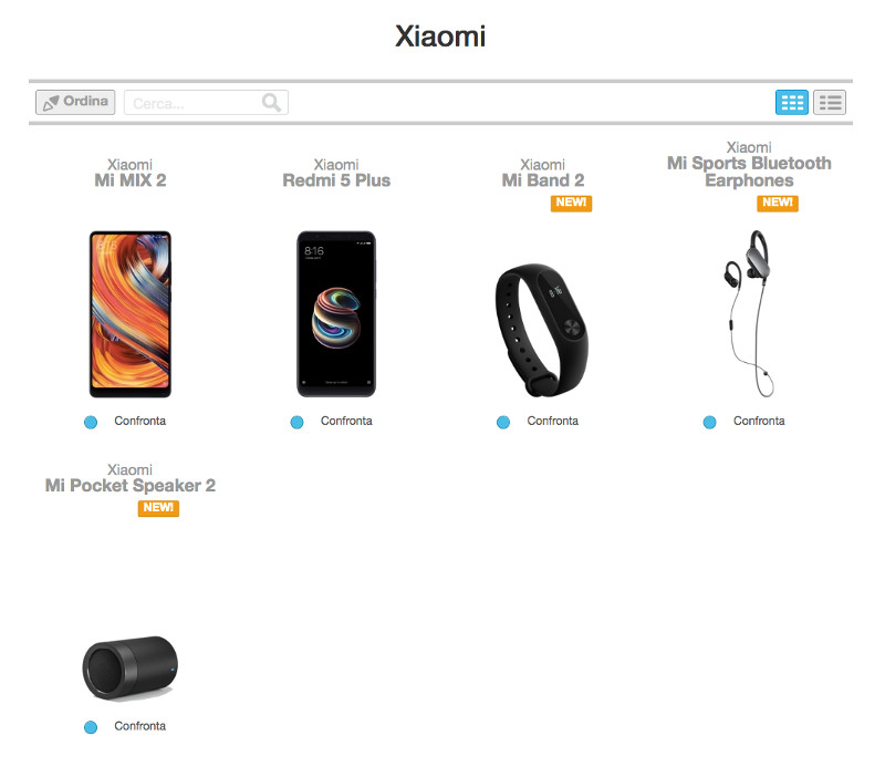 rivenditori xiaomi